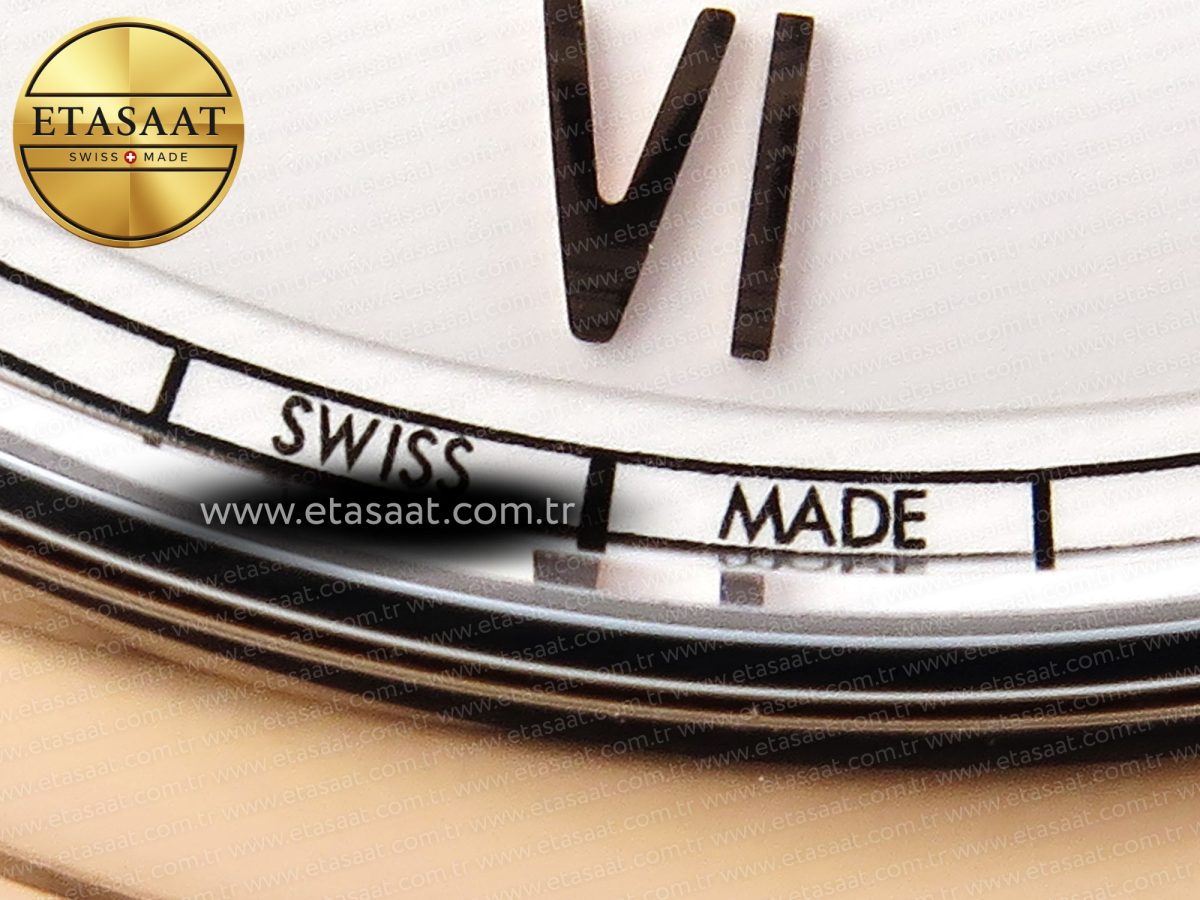 De Ville Date RG MKF 1:1 Best Edition White Dial Roman Marker on Brown Leather Strap A8800 - Görsel 12