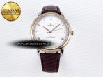De Ville Date RG MKF 1:1 Best Edition White Dial Roman Marker on Brown Leather Strap A8800 - Görsel 3