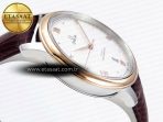 De Ville Date RG MKF 1:1 Best Edition White Dial Roman Marker on Brown Leather Strap A8800 - Görsel 9