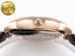 De Ville Date RG MKF 1:1 Best Edition White Textured Dial Roman Marker on Brown Leather Strap A8800 - Görsel 14