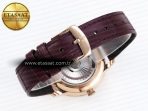 De Ville Date RG MKF 1:1 Best Edition White Textured Dial Roman Marker on Brown Leather Strap A8800 - Görsel 15