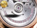 De Ville Date RG MKF 1:1 Best Edition White Textured Dial Roman Marker on Brown Leather Strap A8800 - Görsel 18