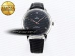 De Ville Date SS MKF 1:1 Best Edition Black Dial Roman Marker on Black Leather Strap A8800 - Görsel 3