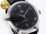 De Ville Date SS MKF 1:1 Best Edition Black Dial Roman Marker on Black Leather Strap A8800 - Görsel 5