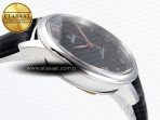 De Ville Date SS MKF 1:1 Best Edition Black Dial Roman Marker on Black Leather Strap A8800 - Görsel 9