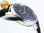 De Ville Date SS MKF 1:1 Best Edition Blue Dial Roman Marker on Black Leather Strap A8800 - Görsel 9