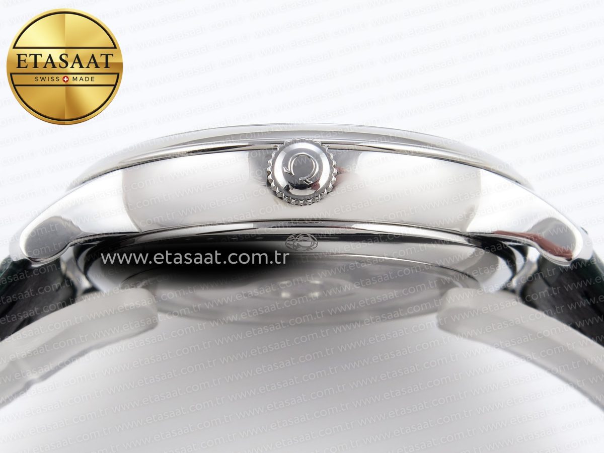 De Ville Date SS MKF 1:1 Best Edition Dark Gray Dial Roman Marker on Black Leather Strap A8800 - Görsel 14