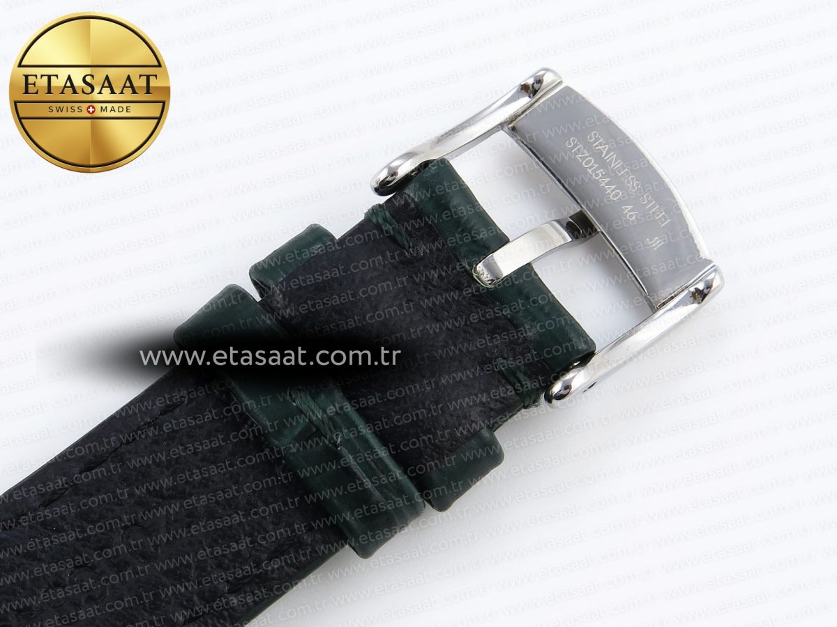 De Ville Date SS MKF 1:1 Best Edition Dark Gray Dial Roman Marker on Black Leather Strap A8800 - Görsel 26