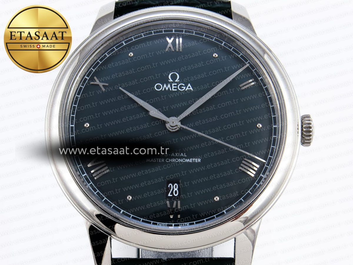 De Ville Date SS MKF 1:1 Best Edition Dark Gray Dial Roman Marker on Black Leather Strap A8800 - Görsel 4
