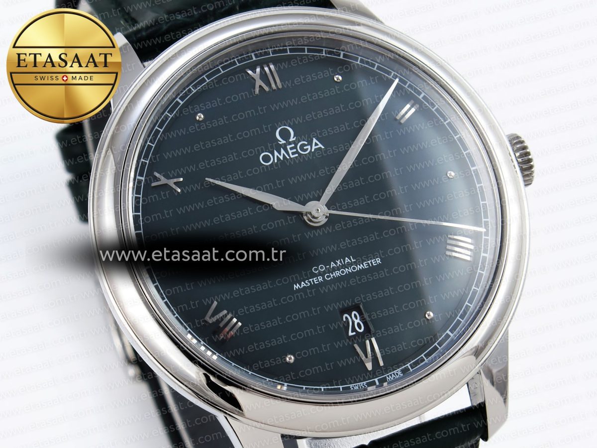 De Ville Date SS MKF 1:1 Best Edition Dark Gray Dial Roman Marker on Black Leather Strap A8800 - Görsel 5