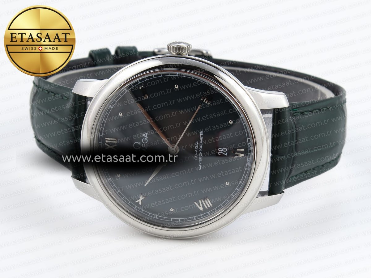 De Ville Date SS MKF 1:1 Best Edition Dark Gray Dial Roman Marker on Black Leather Strap A8800 - Görsel 6