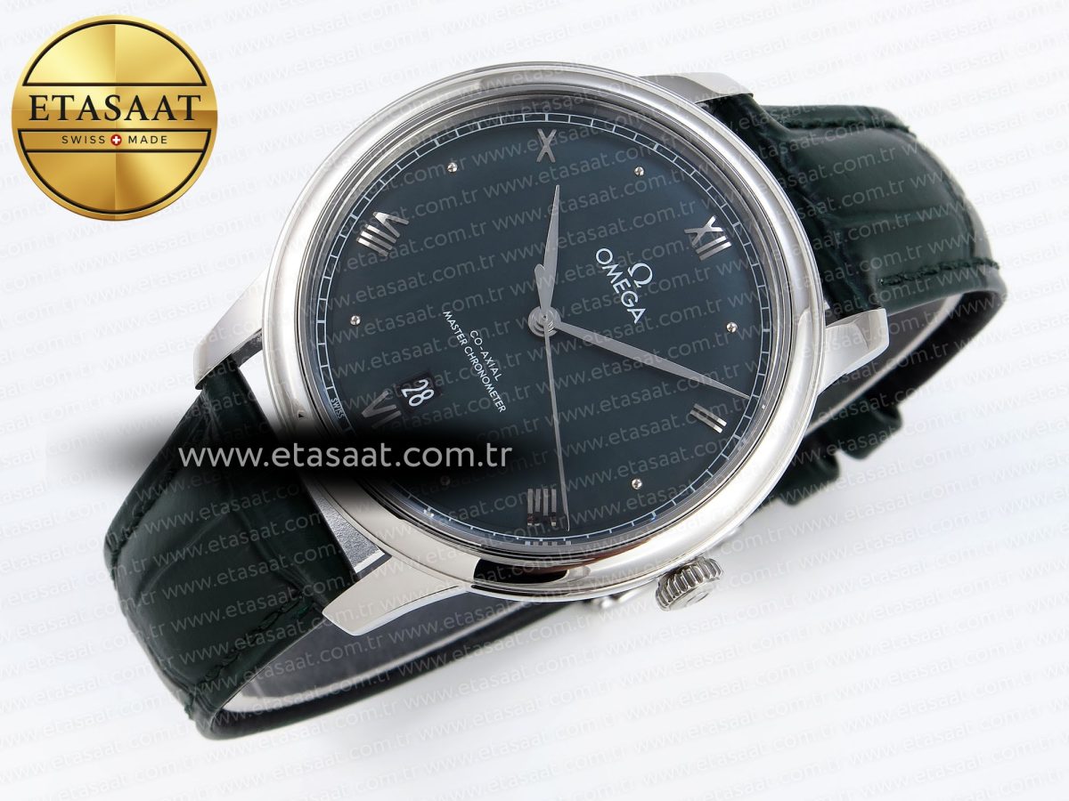 De Ville Date SS MKF 1:1 Best Edition Dark Gray Dial Roman Marker on Black Leather Strap A8800 - Görsel 7