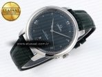 De Ville Date SS MKF 1:1 Best Edition Dark Gray Dial Roman Marker on Black Leather Strap A8800 - Görsel 7