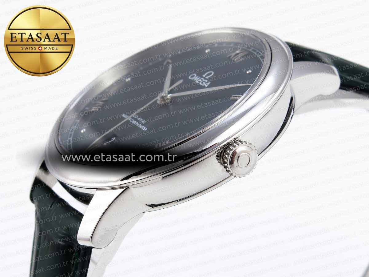 De Ville Date SS MKF 1:1 Best Edition Dark Gray Dial Roman Marker on Black Leather Strap A8800 - Görsel 8