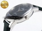 De Ville Date SS MKF 1:1 Best Edition Dark Gray Dial Roman Marker on Black Leather Strap A8800 - Görsel 8