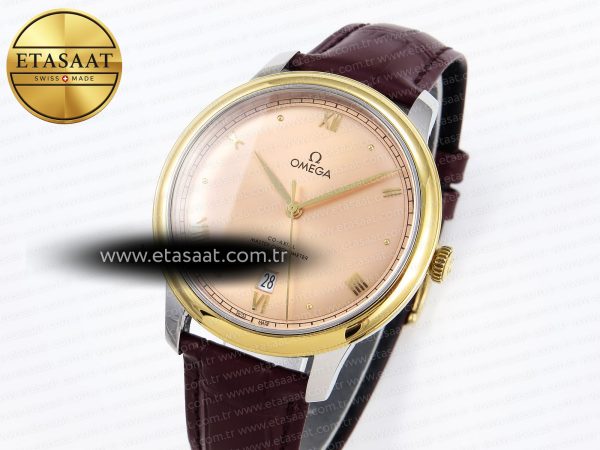 De Ville Date YG MKF 1:1 Best Edition Brown Dial Roman Marker on Brown Leather Strap A8800