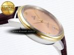 De Ville Date YG MKF 1:1 Best Edition Brown Dial Roman Marker on Brown Leather Strap A8800 - Görsel 9