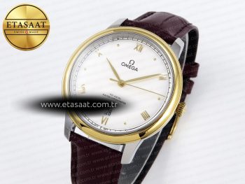 De Ville Date YG MKF 1:1 Best Edition White Dial Roman Marker on Brown Leather Strap A8800