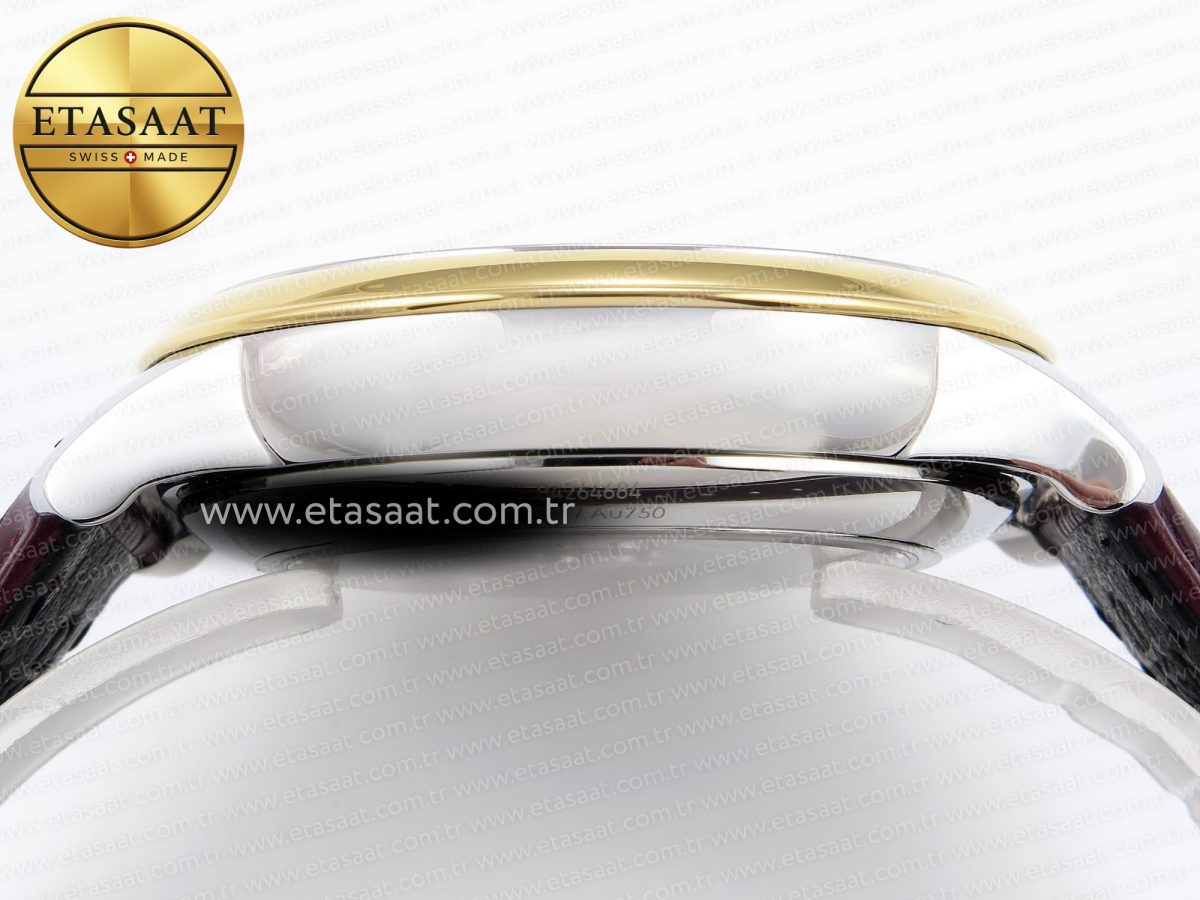 De Ville Date YG MKF 1:1 Best Edition White Dial Roman Marker on Brown Leather Strap A8800 - Görsel 11