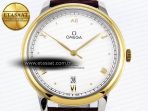 De Ville Date YG MKF 1:1 Best Edition White Dial Roman Marker on Brown Leather Strap A8800 - Görsel 4