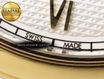 De Ville Date YG MKF 1:1 Best Edition White Textured Dial Roman Marker on Brown Leather Strap A8800 - Görsel 12