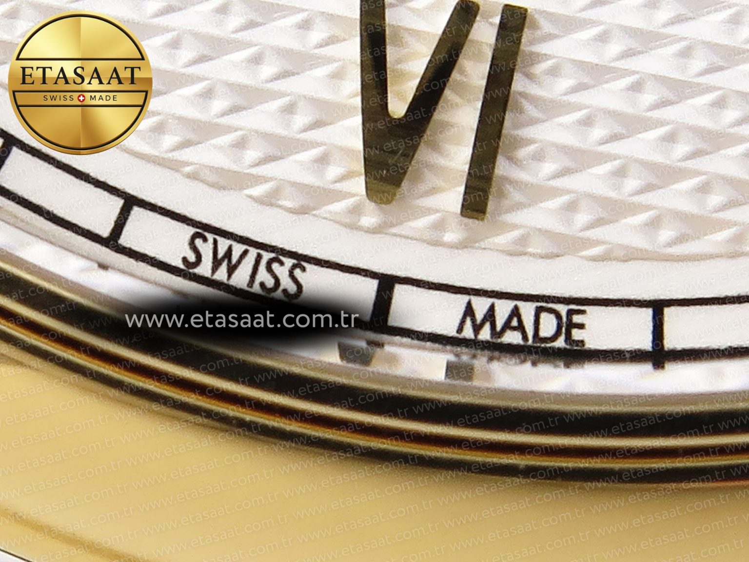De Ville Date YG MKF 1:1 Best Edition White Textured Dial Roman Marker on Brown Leather Strap A8800 - Görsel 12