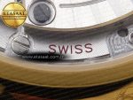 De Ville Date YG MKF 1:1 Best Edition White Textured Dial Roman Marker on Brown Leather Strap A8800 - Görsel 20