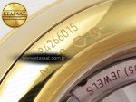 De Ville Date YG MKF 1:1 Best Edition White Textured Dial Roman Marker on Brown Leather Strap A8800 - Görsel 22