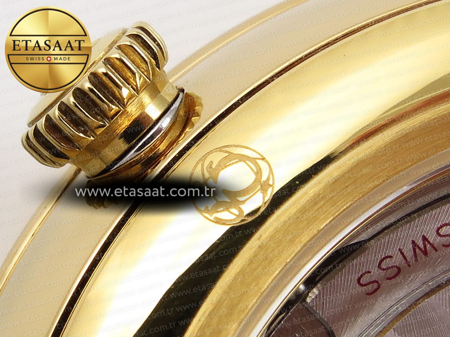 De Ville Date YG MKF 1:1 Best Edition White Textured Dial Roman Marker on Brown Leather Strap A8800 - Görsel 23