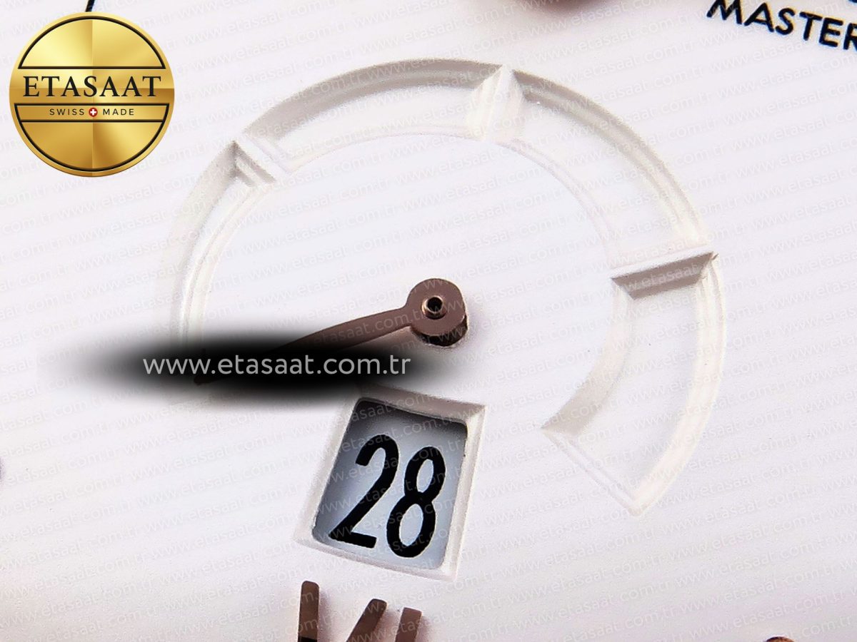 De Ville Power Reserve RG MKF 1:1 Best Edition White Dial on Brown Leather Strap A8810 - Görsel 12