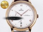 De Ville Power Reserve RG MKF 1:1 Best Edition White Dial on Brown Leather Strap A8810 - Görsel 4