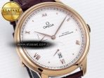 De Ville Power Reserve RG MKF 1:1 Best Edition White Dial on Brown Leather Strap A8810 - Görsel 5