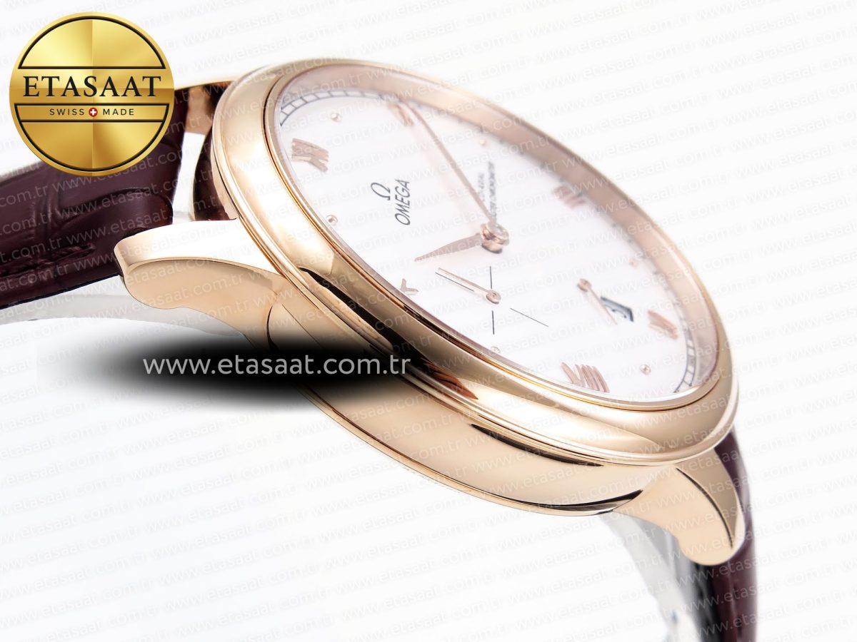De Ville Power Reserve RG MKF 1:1 Best Edition White Dial on Brown Leather Strap A8810 - Görsel 9