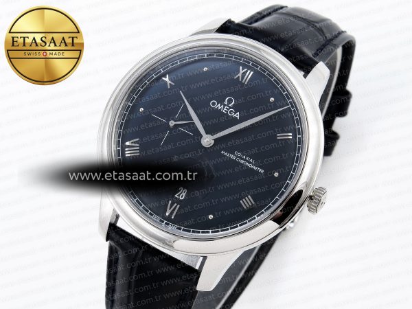 De Ville Power Reserve SS MKF 1:1 Best Edition Black Dial on Black Leather Strap A8810