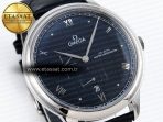 De Ville Power Reserve SS MKF 1:1 Best Edition Black Dial on Black Leather Strap A8810 - Görsel 5
