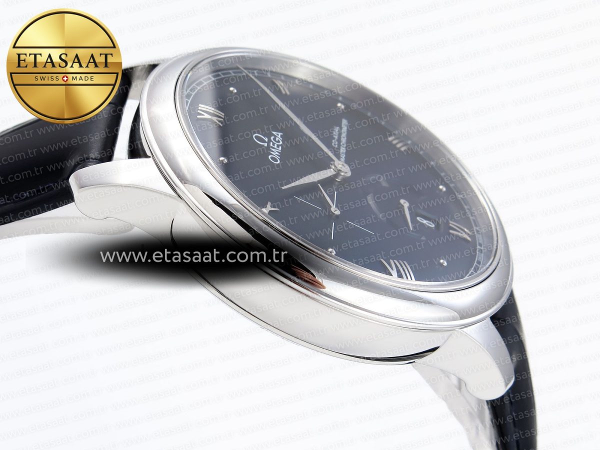 De Ville Power Reserve SS MKF 1:1 Best Edition Black Dial on Black Leather Strap A8810 - Görsel 9