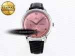 De Ville Power Reserve SS MKF 1:1 Best Edition Pink Dial on Black Leather Strap - Görsel 3