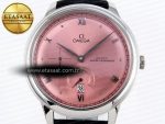 De Ville Power Reserve SS MKF 1:1 Best Edition Pink Dial on Black Leather Strap - Görsel 4