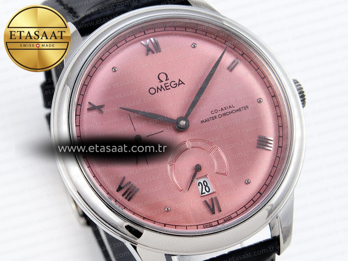 De Ville Power Reserve SS MKF 1:1 Best Edition Pink Dial on Black Leather Strap - Görsel 5
