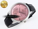 De Ville Power Reserve SS MKF 1:1 Best Edition Pink Dial on Black Leather Strap - Görsel 7