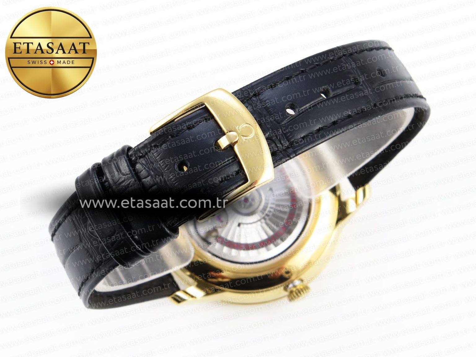 De Ville Power Reserve YG MKF 1:1 Best Edition Black Dial on Black Leather Strap A8810 - Görsel 17