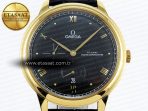 De Ville Power Reserve YG MKF 1:1 Best Edition Black Dial on Black Leather Strap A8810 - Görsel 4
