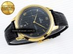 De Ville Power Reserve YG MKF 1:1 Best Edition Black Dial on Black Leather Strap A8810 - Görsel 6