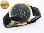 De Ville Power Reserve YG MKF 1:1 Best Edition Black Dial on Black Leather Strap A8810 - Görsel 6