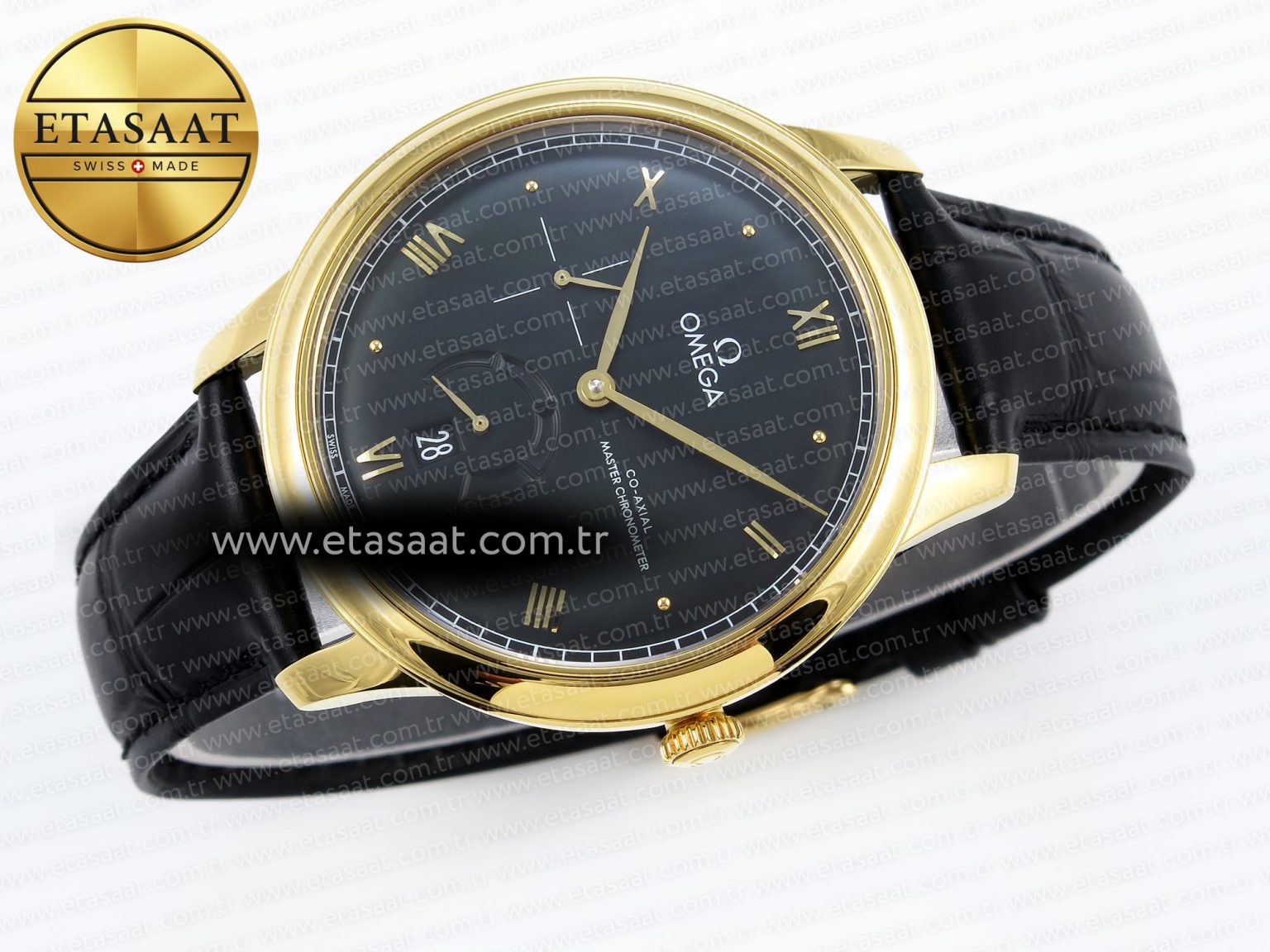 De Ville Power Reserve YG MKF 1:1 Best Edition Black Dial on Black Leather Strap A8810 - Görsel 6