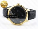 De Ville Power Reserve YG MKF 1:1 Best Edition Black Dial on Black Leather Strap A8810 - Görsel 7