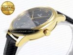 De Ville Power Reserve YG MKF 1:1 Best Edition Black Dial on Black Leather Strap A8810 - Görsel 8