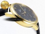 De Ville Power Reserve YG MKF 1:1 Best Edition Black Dial on Black Leather Strap A8810 - Görsel 9