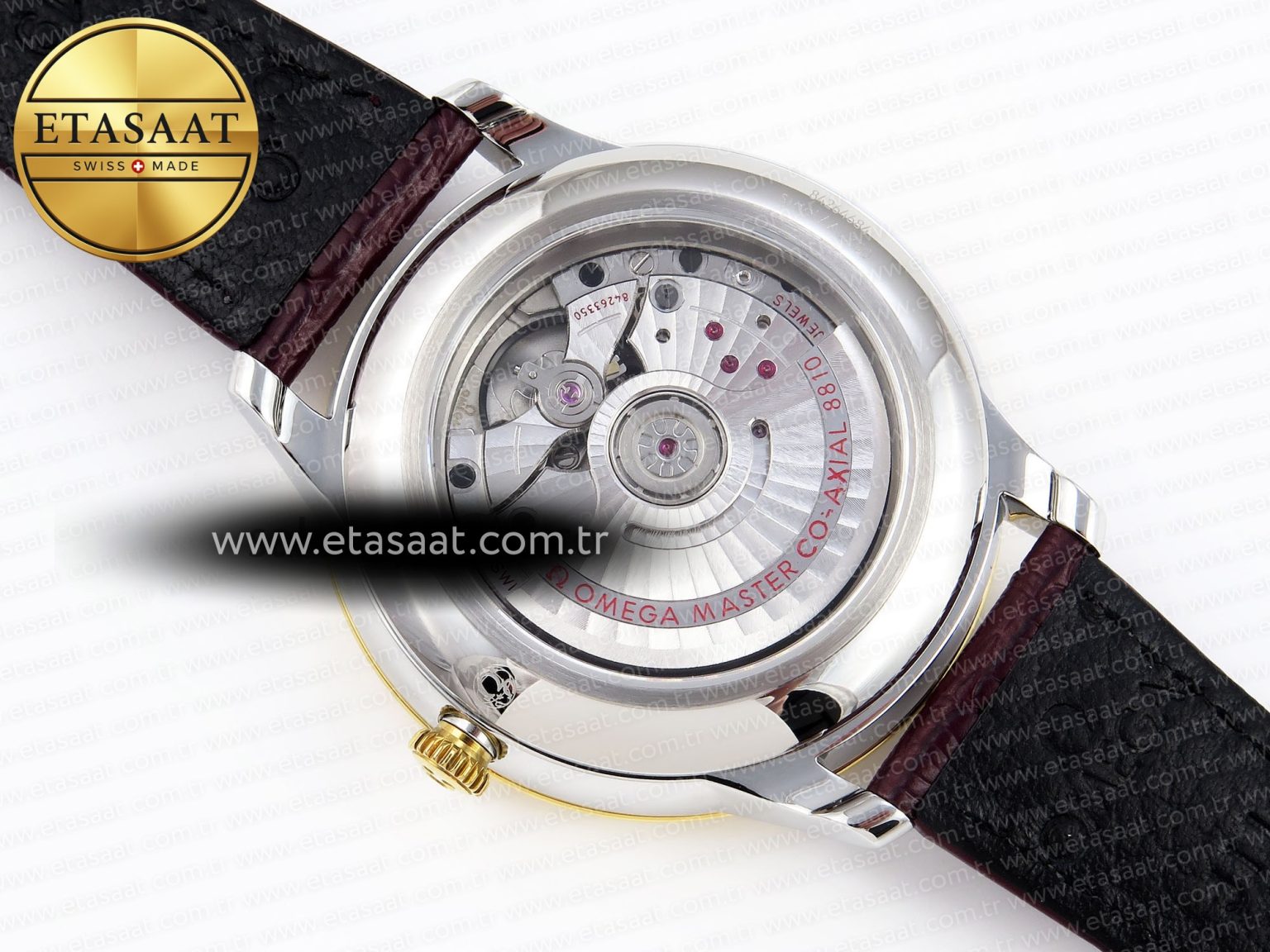 De Ville Power Reserve YG MKF 1:1 Best Edition White Dial on Brown Leather Strap A8810 - Görsel 18