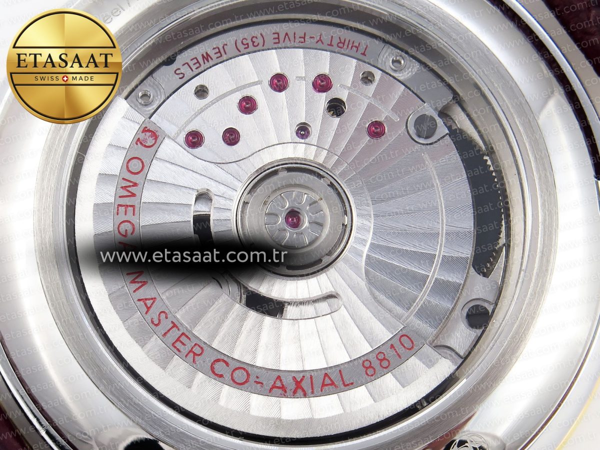 De Ville Power Reserve YG MKF 1:1 Best Edition White Dial on Brown Leather Strap A8810 - Görsel 19